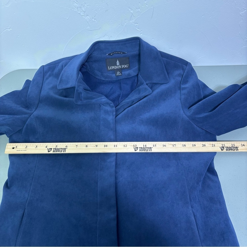 London Fog Women's Blue Coat Button Front Large - Picture 7 of 8